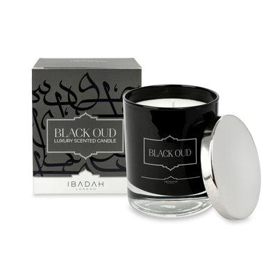 Black Oud Luxury Scented Candle - Ibadah London