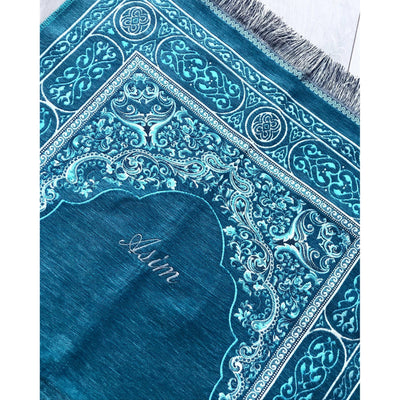 Personalised Prayer Mat - Regal Teal - Ibadah London