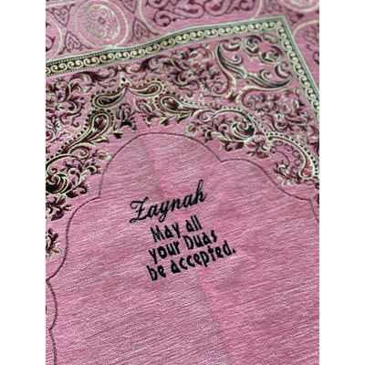 Personalised Prayer Mat - Regal Pink - Ibadah London