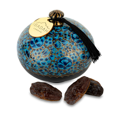 Handmade Bonbonnière with Medjool dates, 250g - Blue - Ibadah London